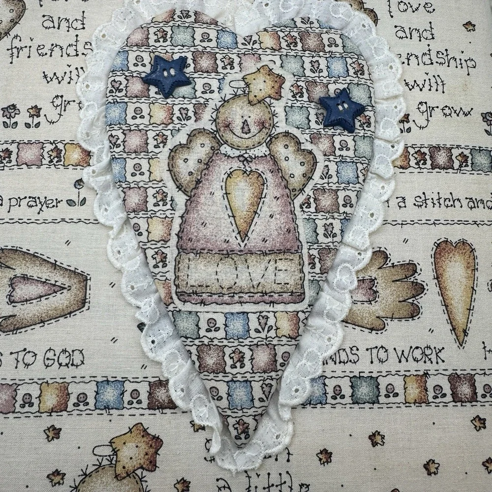 1997 Peace Creek Angel Collection Wrapped 3‎ Ring Binder Cotton Sew Quilt Craft